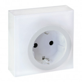 Prise 2P+T Schuko Dune Eur'Ohm - 16A - Complet - Blanc - NF