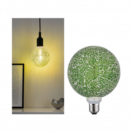 LED G125 Miracle Mosaic 470lm green grd E27 2700K 230V