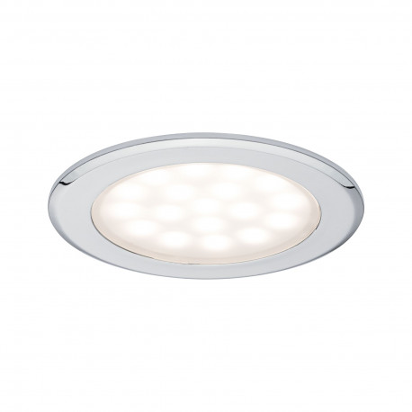Spots LED encastrés Paulmann - Pour armoire de toilette - Lot de 2 - Chrome