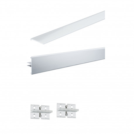Kit Fonction Duo Profil 100cm avec 2 clips + diffuseur Alu elox Alu