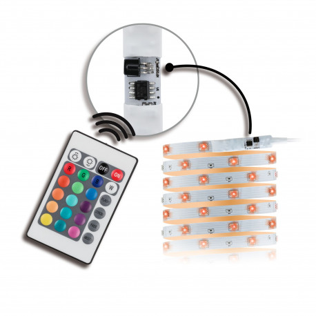TIP LED Strip Set 10m RGB IP20 19W 230/24V Blanc