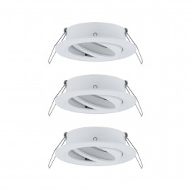 Lot de 3 spots orientables Choose Paulmann - 3x10W max - 230V - Ø84mm - Blanc dépoli - Dimmable