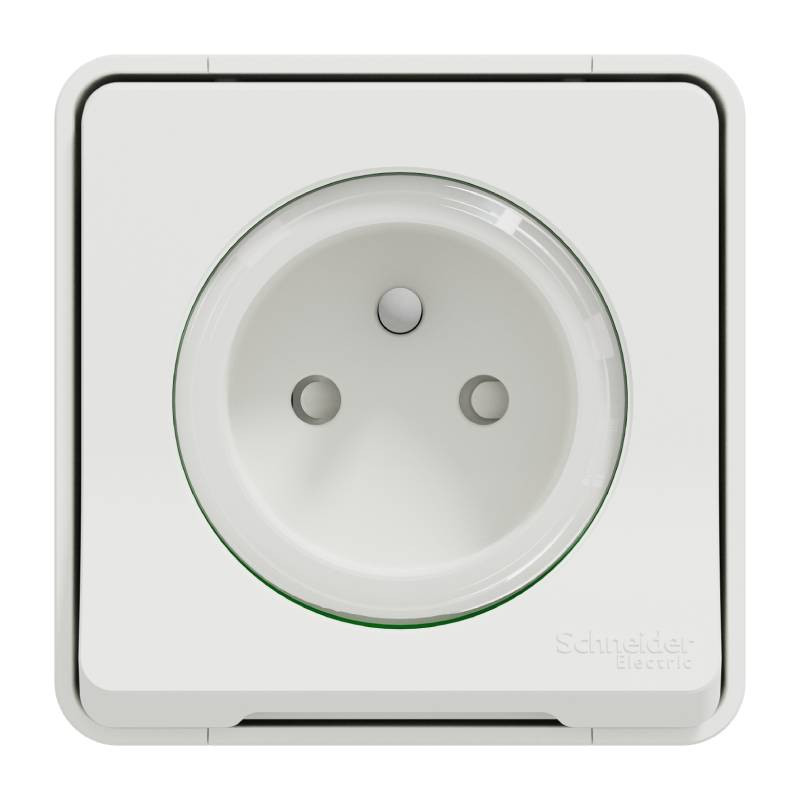 Prise de courant à vis 2P+T IP55 IK08 - Composable - Gris - Mureva Styl | Leroy Merlin