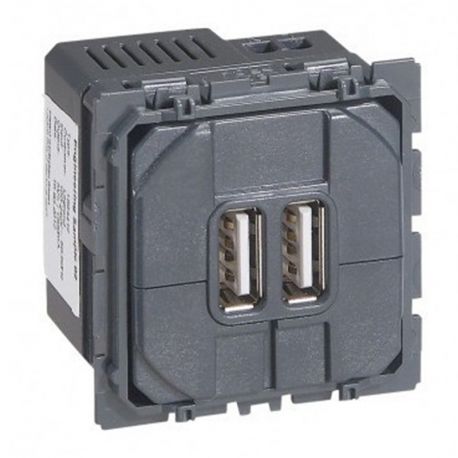 Prise double CELIANE pour chargeur USB