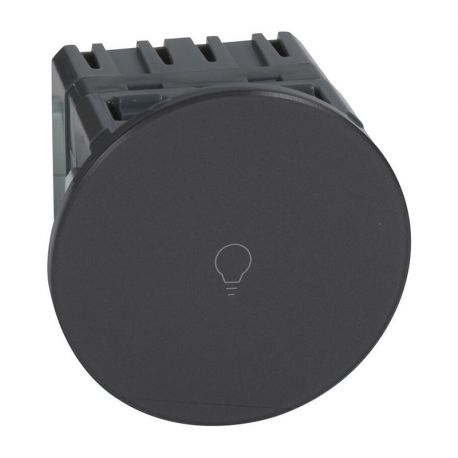 Interrupteur ou va-et-vient Céliane Surface -Tactile - Avec neutre - 1000W - Graphite