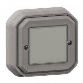 Commande ON OFF Self-e Plexo with Netatmo Legrand - Sans fil et sans pile - IP55 - Gris - Complet