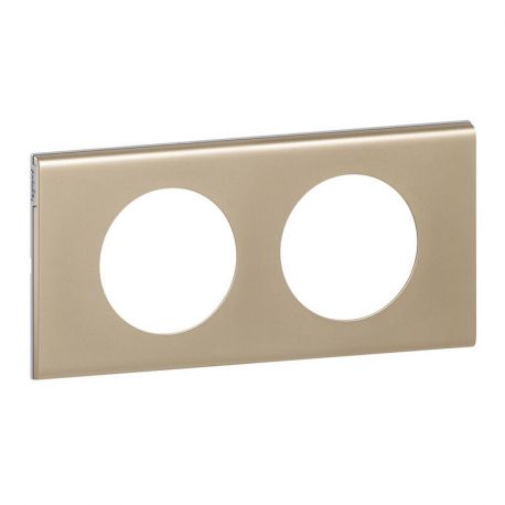 Plaque métallique Céliane - Nickel velours - Double horizontale / verticale 71mm