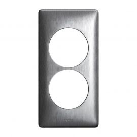 Plaque anodisée Céliane - Aluminium - Double verticale 57mm