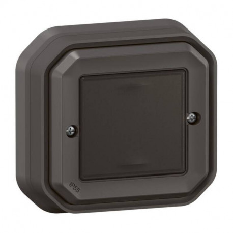 Commande ON OFF Self-e Plexo with Netatmo Legrand - Sans fil et sans pile - IP55 - Anthracite - Complet