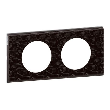 Plaque Céliane Cuir Pixel - 2 postes
