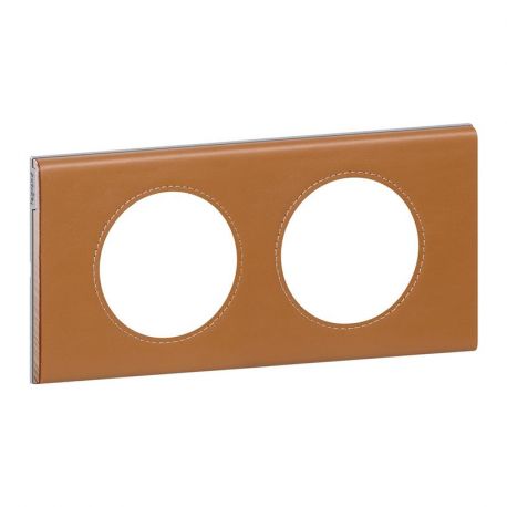 Plaque Céliane Cuir Caramel - 2 postes