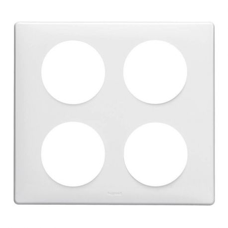 Plaque neutre Céliane - Blanc - 2 x 2 postes