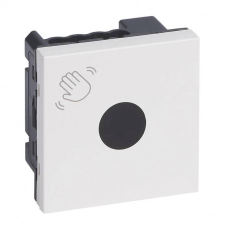 Interrupteur sans contact Mosaic Legrand - Pour commande de porte - Blanc antimicrobien