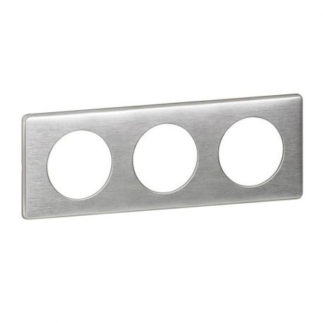Plaque anodisée Céliane - Aluminium - Triple horizontale / verticale 71mm