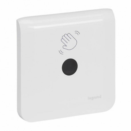 Interrupteur sans contact Mosaic Legrand - Pour commande de porte - Blanc antimicrobien
