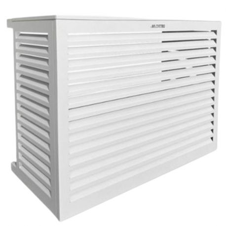 Cache clim et pompe à chaleur - Taille XL - Alu - Blanc - Decoclim