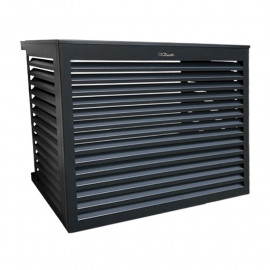 Cache clim et pompe à chaleur - Taille L - Anthracite - Decoclim