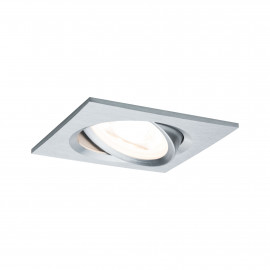 Spot encastré orientable Nova LED Coin Paulmann - Carré - 6W - 2700K - 230V - Alu tourné - Dimmable 3 niveaux