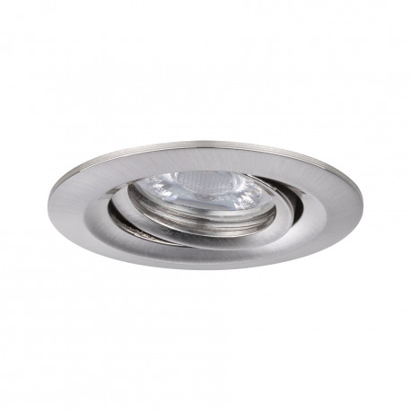 Spot encastré orientable Nova Mini Plus avec LED COIN EasyDim Paulmann - 4.2W - 2700K - Acier brossé