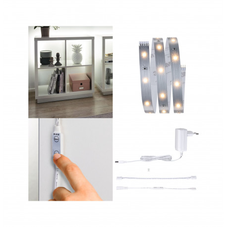 Kit Comfort MaxLED 250 étagère 1m Bc chd 2700K IP20 ?W 24V Argent