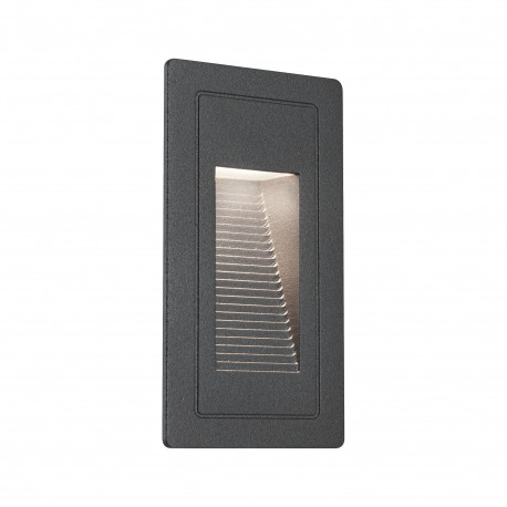 Encastré mur 230V extérieur High 2W IP44 3000K 103x58 aluminium