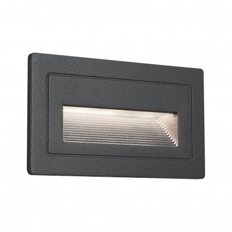 Applique extérieure encastrée Paulmann - 4W - 3000K - IP44 - Noir