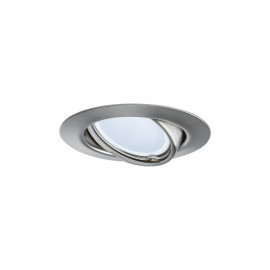 Kit de 3 spots LED encastrables Paulmann - Orientables - 3x5W - 3000K - Acier brossé