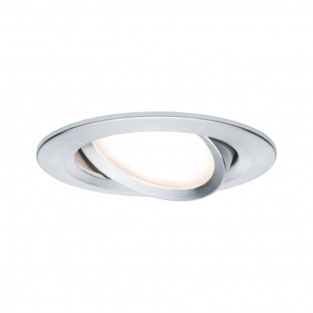 Spot encastré orientable Nova LED Coin Paulmann - Rond - 6W - 2700K - 230V - Alu tourné - Dimmable 3 niveaux