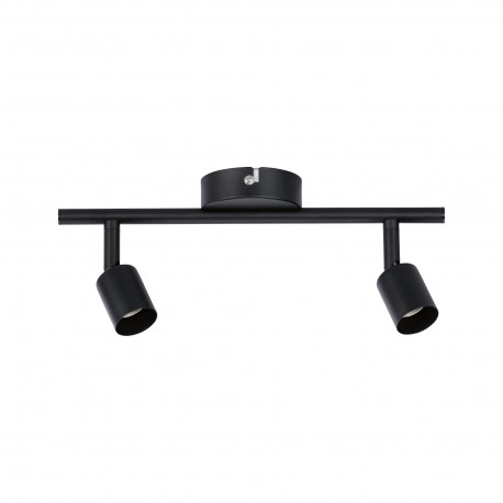 Spot orientable 2 flammes Carolina Paulmann - 2x10W max - GU10 - Noir mat - Sans ampoule