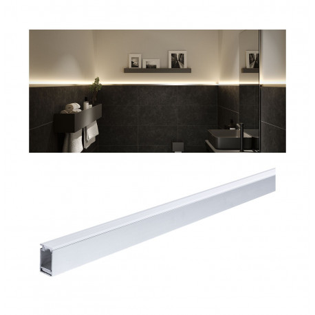 Profilé en saillie LumiTiles Top 1m avec diffuseur Alu anodisé/Satin