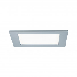 Panneau LED encastré Quality Panel Paulmann - Carré - 12W - 4000K - 165x165mm - IP44 - Chrome