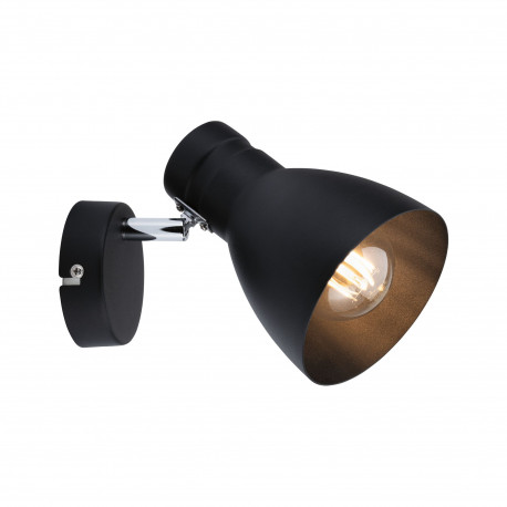 Spot applique orientable 1 flamme Davy Paulmann - 1x20W max - E27 - IP20 - Noir - Dimmable