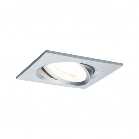 Spot encastré orientable Nova LED Paulmann - Carré - GU10 - 6.5W - 2700K - IP23 - Alu - Dimmable