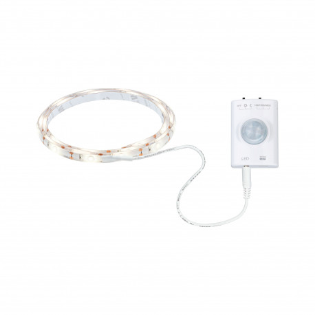 Strip LED 1m incl. détecteur de mvt et Détecteur crépusc batt 1,4W 3,7V Bc Syn