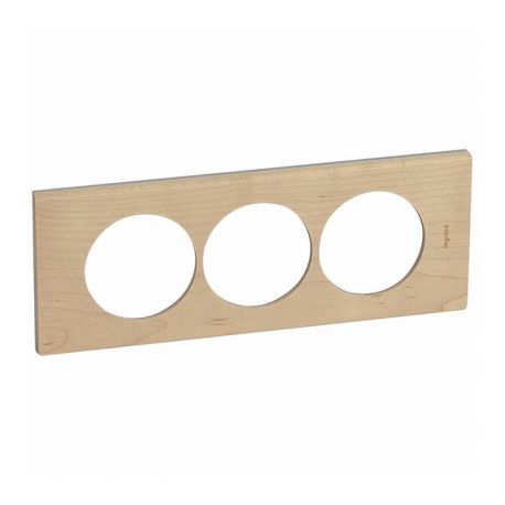 Plaque boisée Céliane - Erable - Triple verticale 57mm