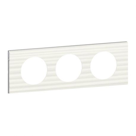 Plaque de finition Céliane Matières - Corian® Cannelé - 3 postes