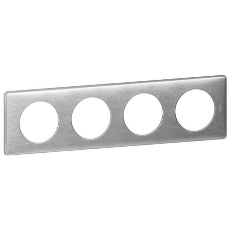 Plaque anodisée Céliane - Aluminium - Quadruple horizontale / verticale 71mm