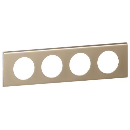 Plaque métallique Céliane - Nickel velours - Quadruple horizontale / verticale 71mm