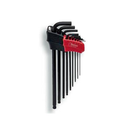 Jeu de 9 clés mâles 6 pans sphériques