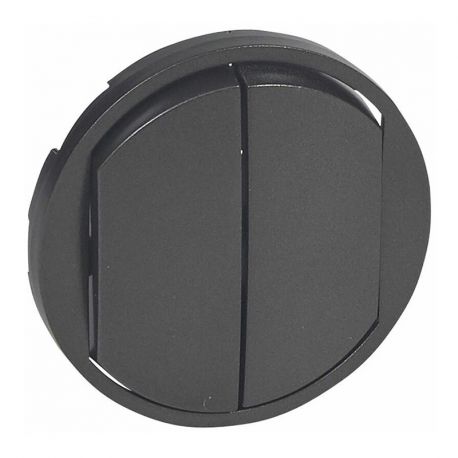 Enjoliveur Graphite pour double interrupteur Soft 10AX - doigt large