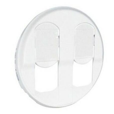 Enjoliveur Céliane pour prise double RJ45 - Blanc