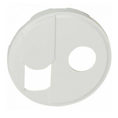 Enjoliveur Céliane pour prise téléphone RJ45 - TV simple - Blanc