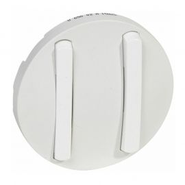Enjoliveur Blanc pour double interrupteur et va-et-vient Soft 10AX - doigt étroit