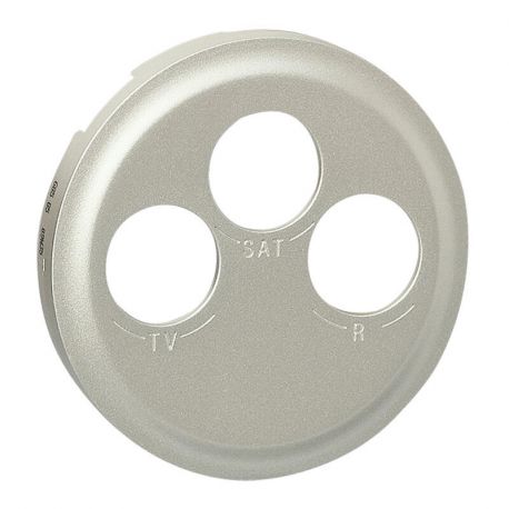 Enjoliveur Céliane pour prise TV/FM - Titane
