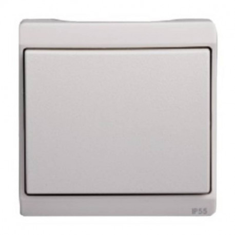 Poussoir composable en saillie Mureva IP55 - blanc