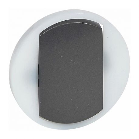 Enjoliveur Graphite pour poussoir et va-et-vient avec couronne lumineuse 10AX - doigt large