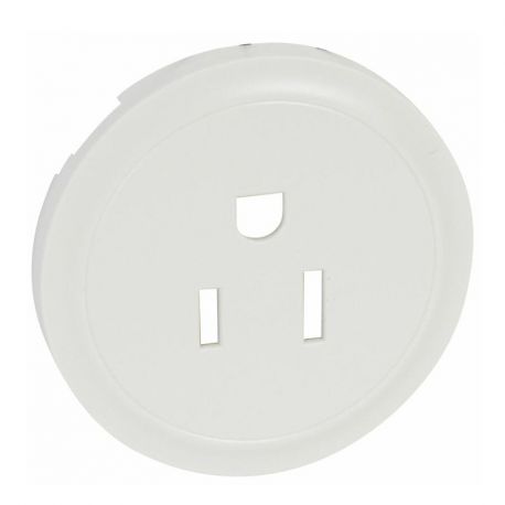 Enjoliveur Céliane - prise 2P+T standard US - blanc