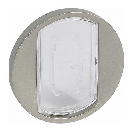 Enjoliveur Titane pour poussoir et va-et-vient Soft porte-étiquette - 10AX