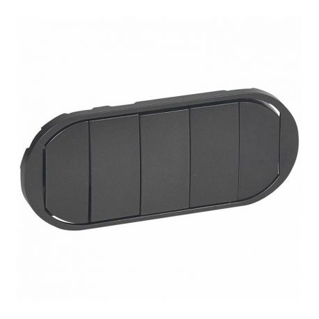 Enjoliveur Céliane Graphite 5 commandes compactes - doigt large