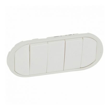 Enjoliveur Céliane blanc 5 commandes compactes - doigt large